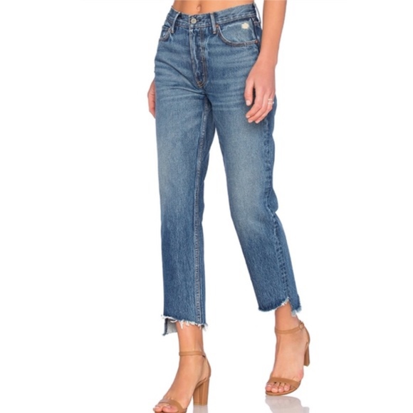 GRLFRND Denim - GRLFRND Helena raw hem jeans